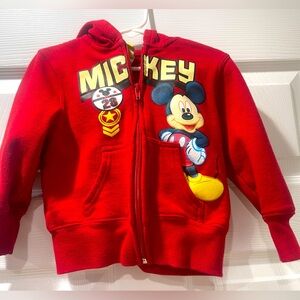 Mickey Mouse sweatshirt Size 2t. Toddler sweatshirt. Red sweatshirt.